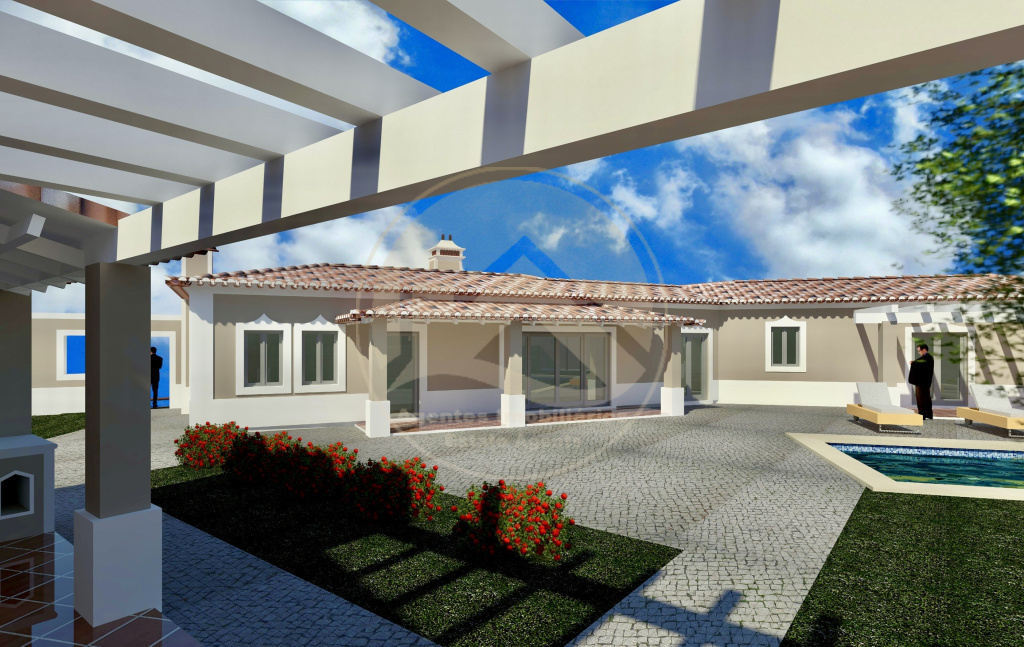 Rustic-Style House with pool and garage