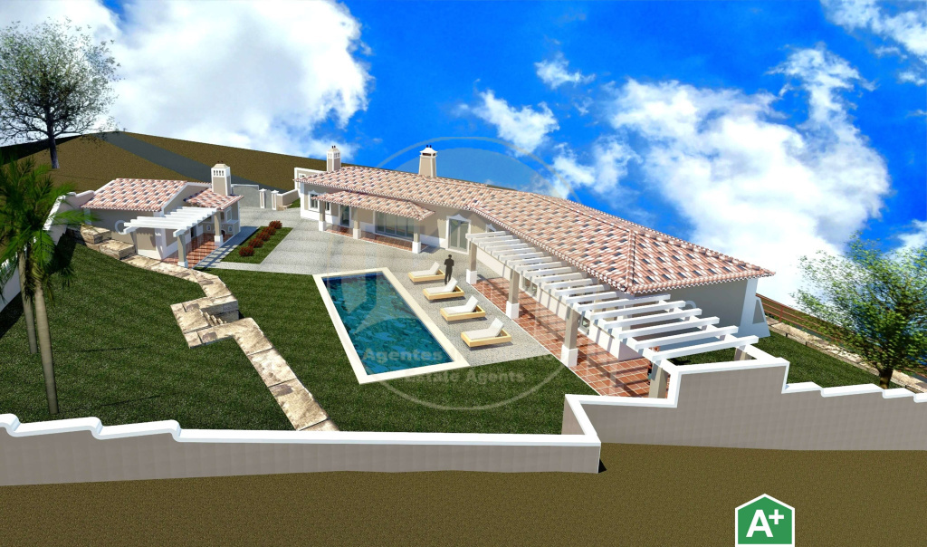 Casa de estilo rústico com piscina e garagem — Foto 3